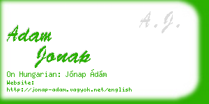 adam jonap business card